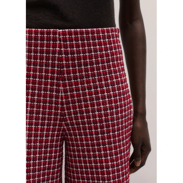 ME+EM ME+EM Wide Palazzo Pant in Pomegranate Red Multi - Pants - Intelligent British Fashion at Coveti