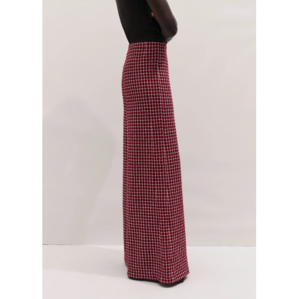 ME+EM ME+EM Wide Palazzo Pant in Pomegranate Red Multi - Pants - Intelligent British Fashion at Coveti