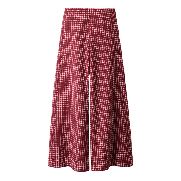 ME+EM ME+EM Wide Palazzo Pant in Pomegranate Red Multi - Pants - Intelligent British Fashion at Coveti