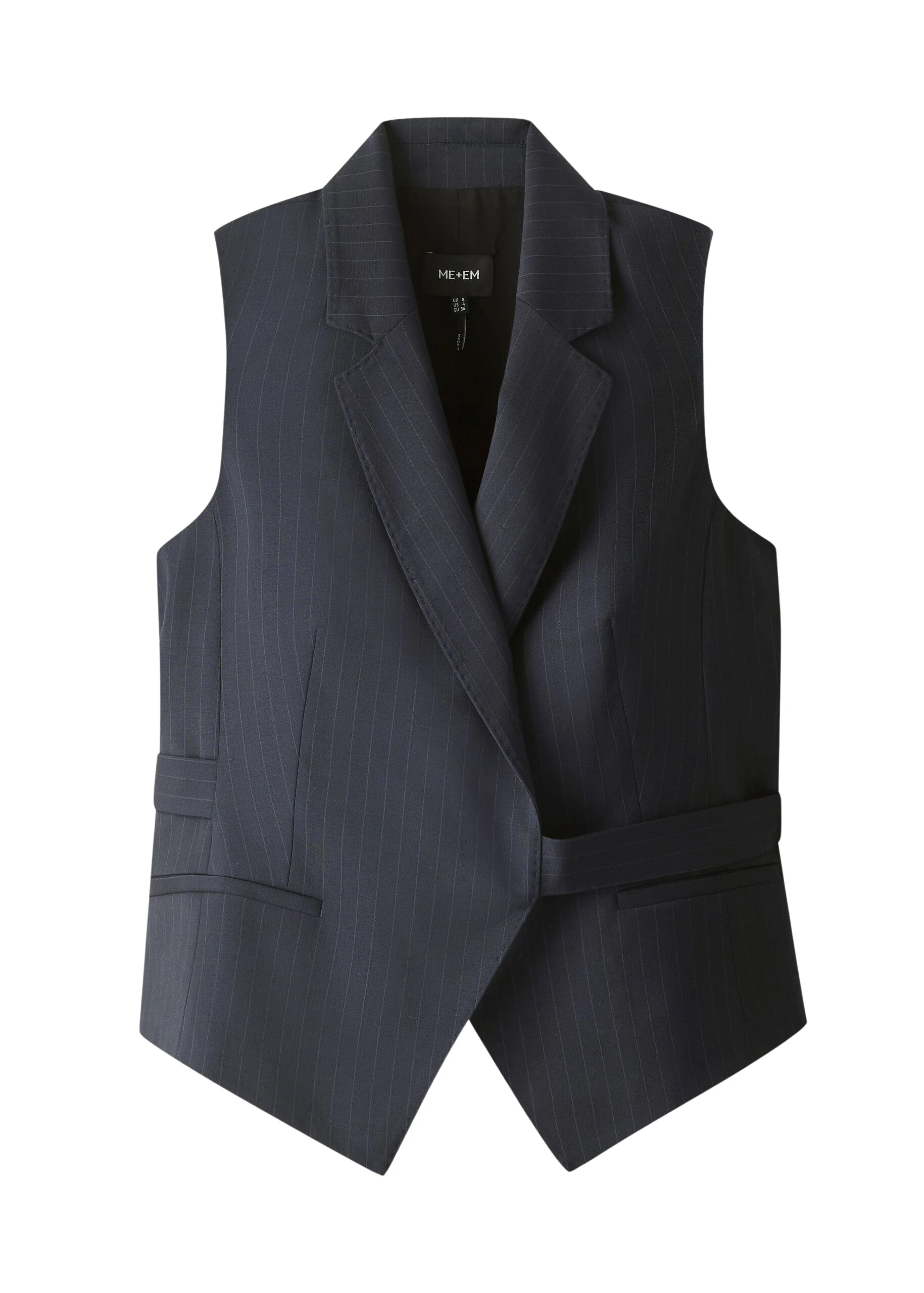 MEEM-MEEM-Wrap-Waistcoat-in-Navy-Coveti-scaled27712_nobg ME+EM ME+EM Wrap Waistcoat in Navy - Jackets - Intelligent British Fashion at Coveti