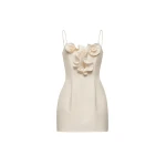Magda Butrym Cotton flower-detail mini beach dress in cream