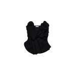 Magda Butrym Draped corset with floral detail in black