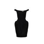 Magda Butrym Off-shoulder sculpted volume dress in black