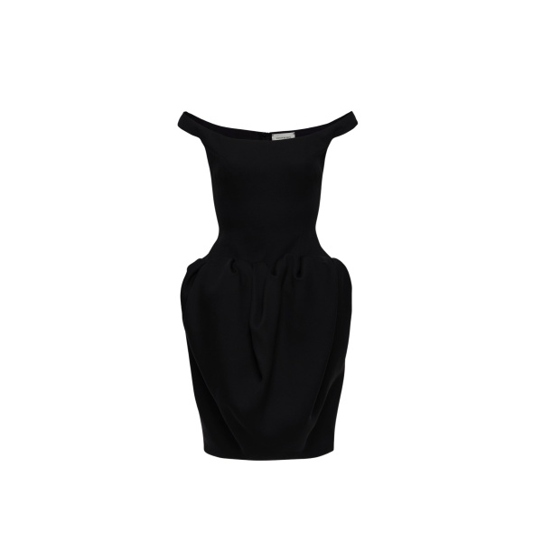 Magda Butrym Off-shoulder sculpted volume dress in black