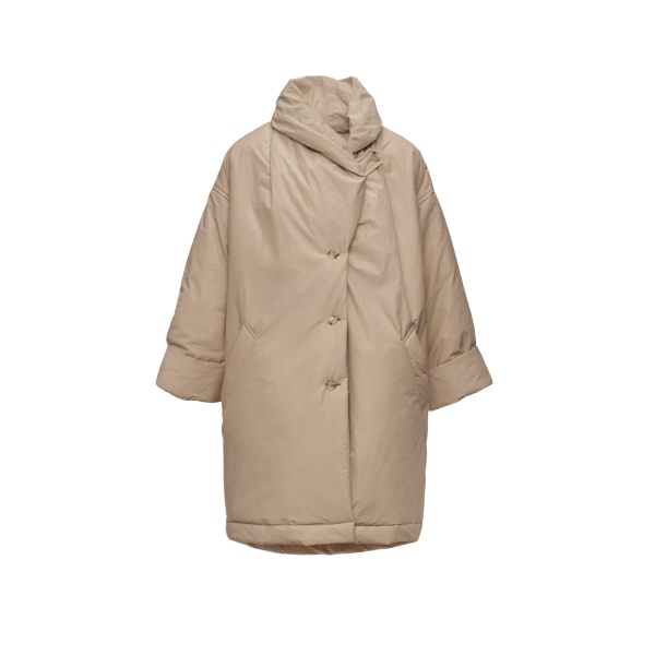Magda Butrym Oversized coat with shawl collar in beige