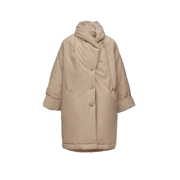 Magda Butrym Oversized coat with shawl collar in beige