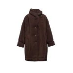 Magda Butrym Oversized coat with shawl collar in brown