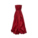 Magda Butrym Pleated corset bubble midi dress in red