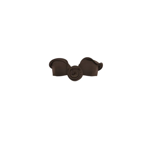 Magda Butrym Sculptural bandeau swim top in brown