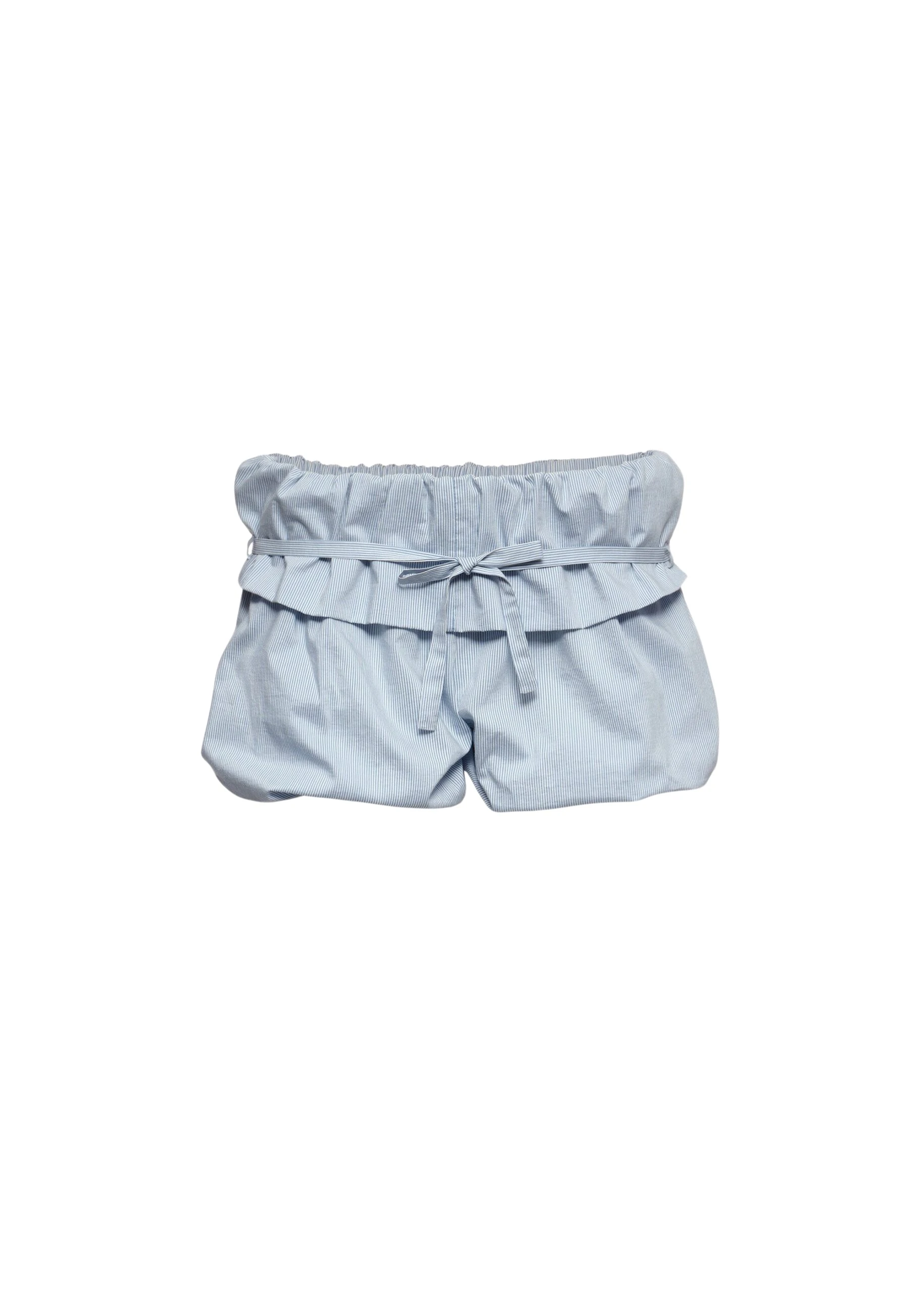 Magda-Butrym-Striped-bubble-cotton-and-silk-shorts-with-ruffle-waist-in-blue-2-scaled11187_nobg Magda Butrym Striped bubble cotton and silk shorts with ruffle waist in blue