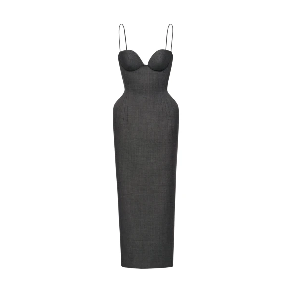 Magda Butrym Wool bustier dress in grey