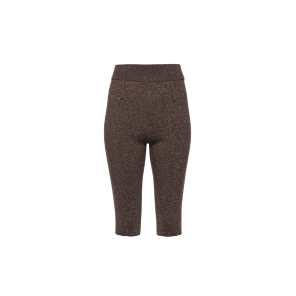 Magda Butrym Wool tailored knit shorts in brown