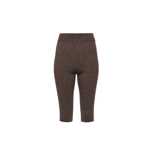 Magda Butrym Wool tailored knit shorts in brown