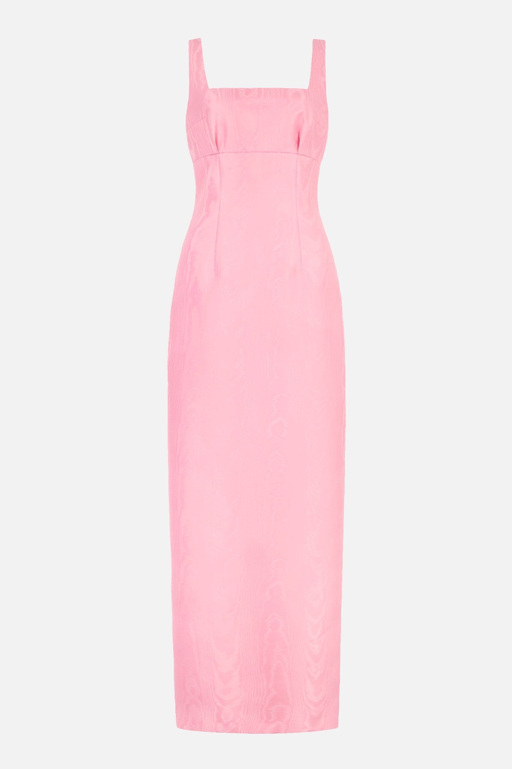 Emilia Wickstead Micheline Dress in Pink Moire Mikado