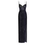 Milla Astonishing sequined maxi gown on spaghetti straps - Dresses - Ukrainian Luxury Evening Gown at Coveti Milla dresses