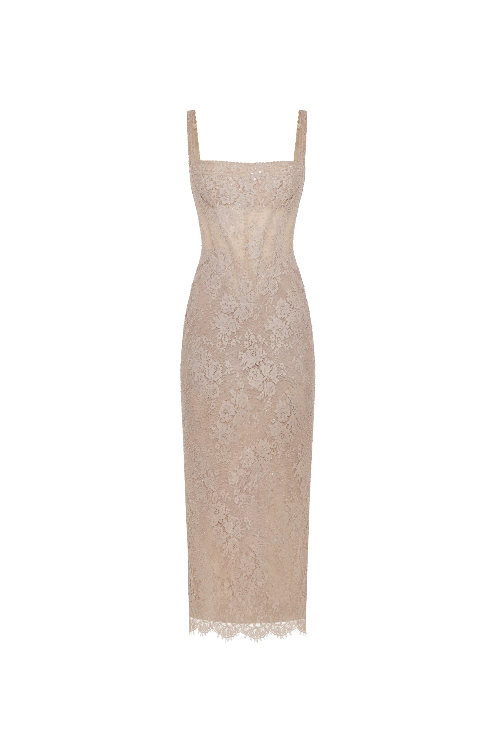 Milla Beige sequinned maxi dress - Dresses - Ukrainian Luxury Evening Gown at Coveti Milla dresses