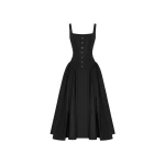 Milla Black corset midi dress - Dresses - Ukrainian Luxury Evening Gown at Coveti Milla dresses