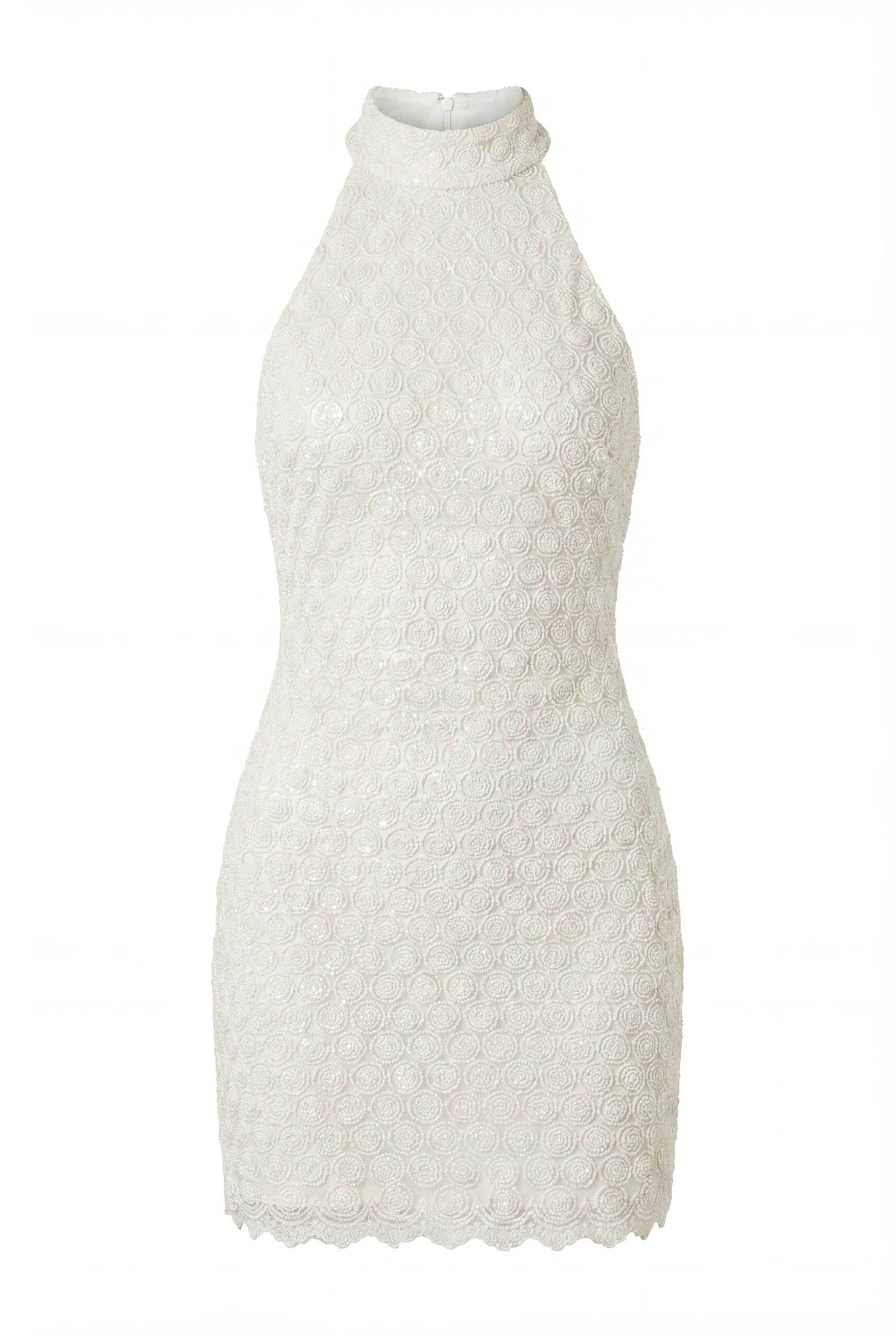 Milla Fitted Lace Ivory Mini Dress - Dresses - Ukrainian Luxury Evening Gown at Coveti Milla dresses