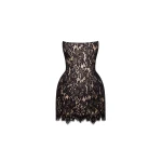 Milla Fitted black lace mini dress - Dresses - Ukrainian Luxury Evening Gown at Coveti Milla dresses