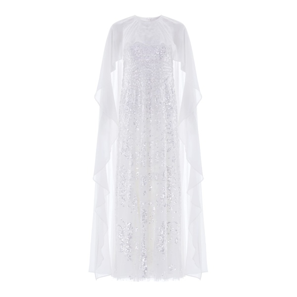 Needle & Thread Anais Sequin Cape Gown