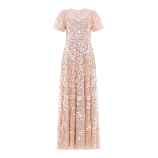 Needle & Thread Anais Sequin Short Sleeve Gown