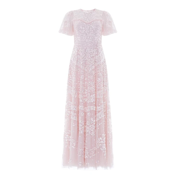 Needle & Thread Anais Sequin Short Sleeve Gown