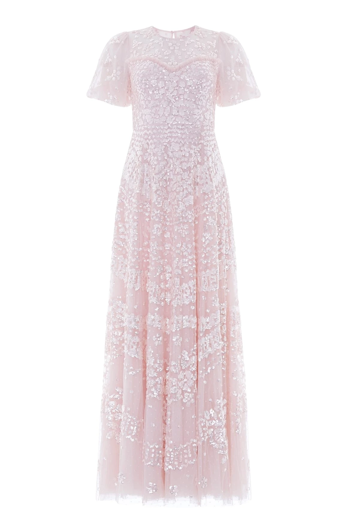 Needle-Thread-Anais-Sequin-Short-Sleeve-Gown-in-Shell-Coveti36020_nobg Needle & Thread Anais Sequin Short Sleeve Gown