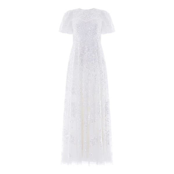 Needle & Thread Anais Sequin Short Sleeve Gown