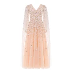 Needle & Thread Camellia Ditsy Cape Sleeve Ankle Gown