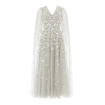 Needle & Thread Camellia Ditsy Cape Sleeve Ankle Gown