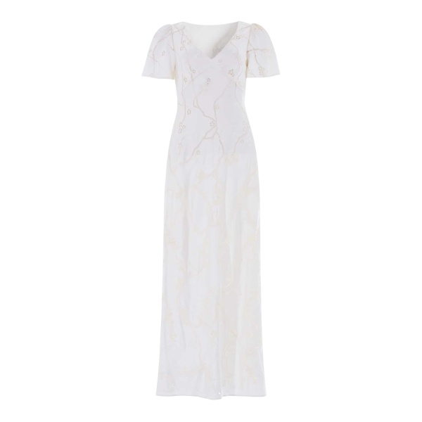 Needle & Thread Cherry Blossom Satin Short Sleeve Gown