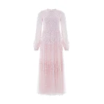 Needle & Thread Clover Long Sleeve Ankle Gown
