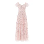 Needle & Thread Eden Rose V-Neck Ankle Gown