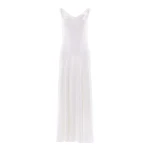 Needle & Thread Evangeline Satin Cowl Neck Gown in Chalk - Dresses - British Luxury Evening Wear at Coveti Needle & Thread Evangeline Satin Cowl Neck Gown