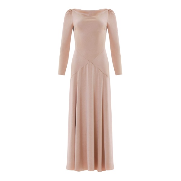 Needle & Thread Evangeline Satin Cowl Neck Long Sleeve Gown