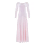Needle & Thread Evangeline Satin Cowl Neck Long Sleeve Gown