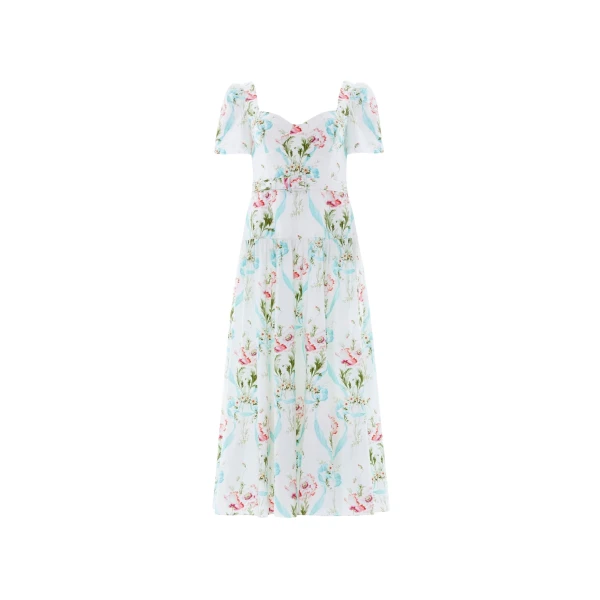 Needle & Thread Floral Ribbon Cotton Ballerina Dress