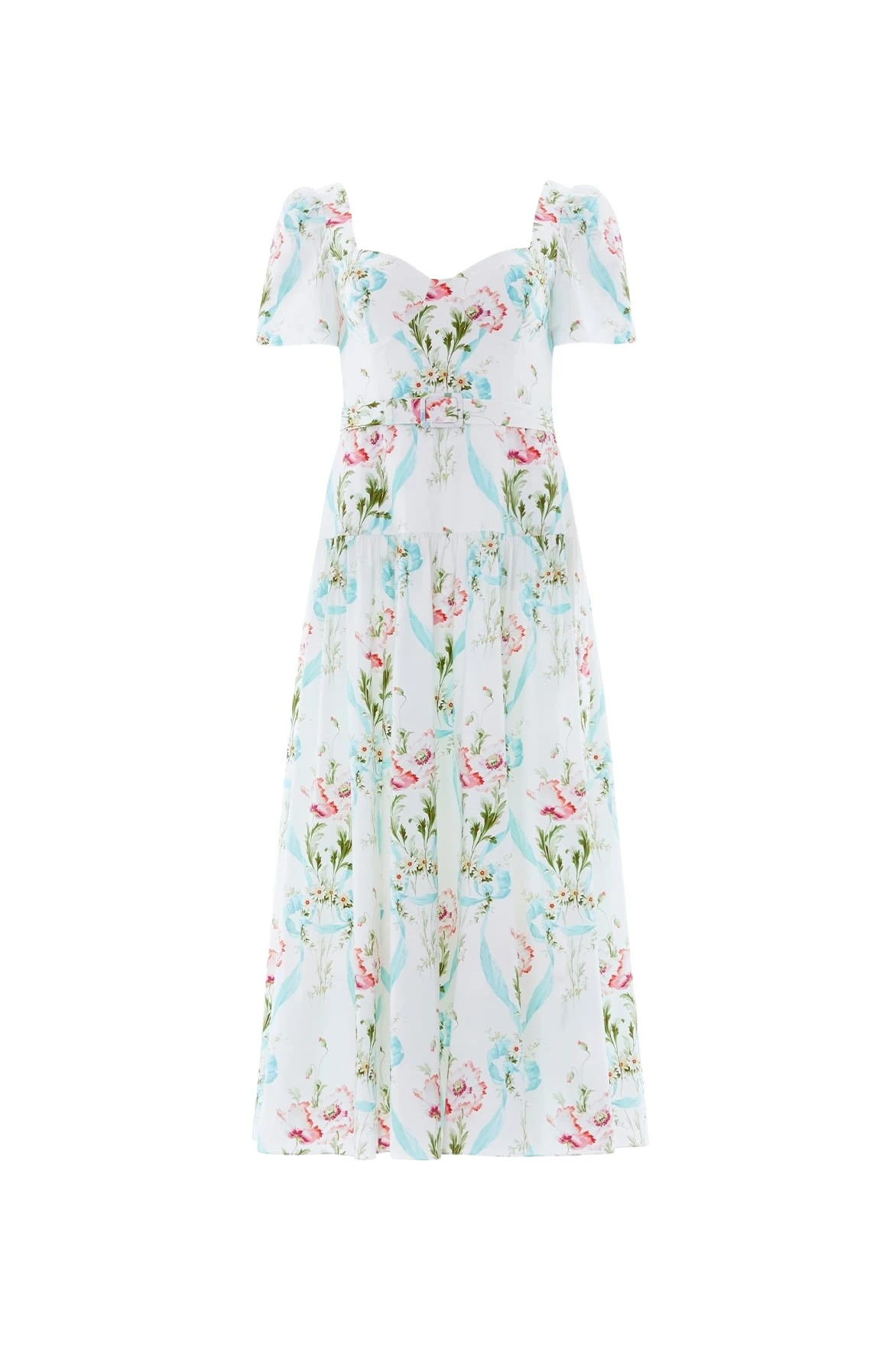 Needle-Thread-Floral-Ribbon-Cotton-Ballerina-Dress-in-Optic-WhiteBlue-Coveti31400_nobg Needle & Thread Floral Ribbon Cotton Ballerina Dress