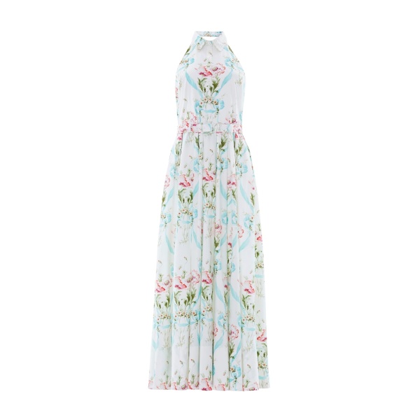 Needle & Thread Floral Ribbon Cotton Halter Ankle Gown
