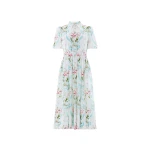 Needle & Thread Floral Ribbon Cotton Short Sleeve Ballerina Dress