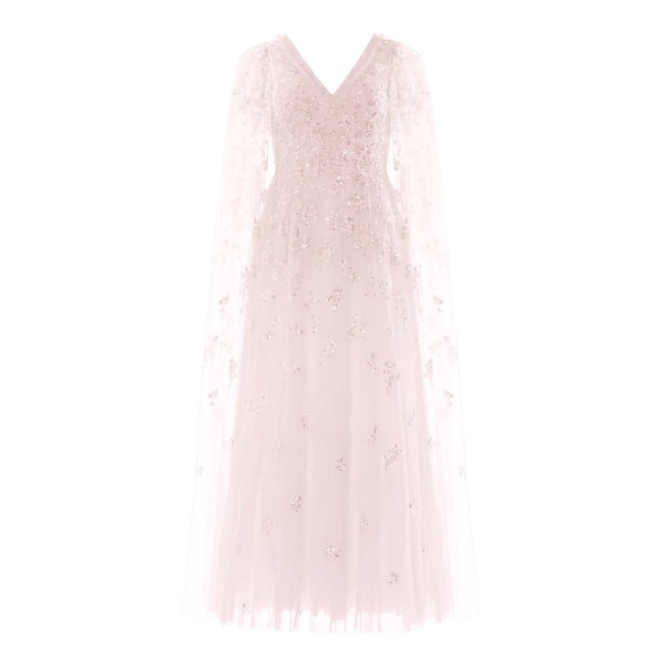 Needle & Thread Freesia Shimmer Cape Sleeve Ankle Gown