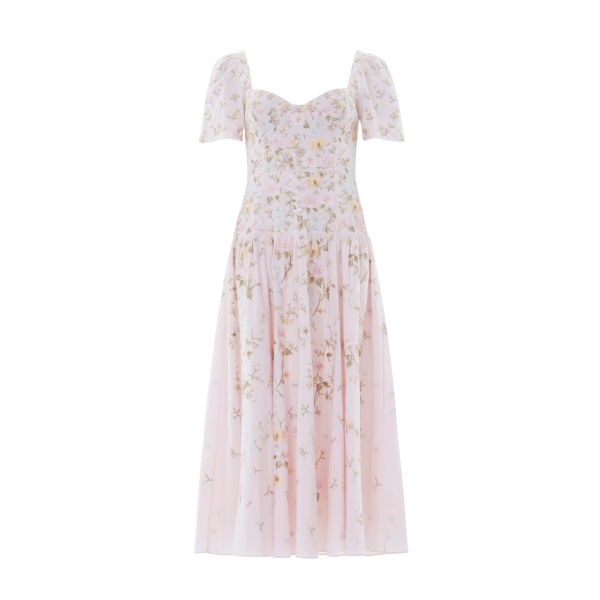 Needle & Thread Garden Rose Linen Blend Ballerina Dress