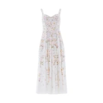 Needle & Thread Garden Rose Linen Blend Sleeveless Ankle Gown