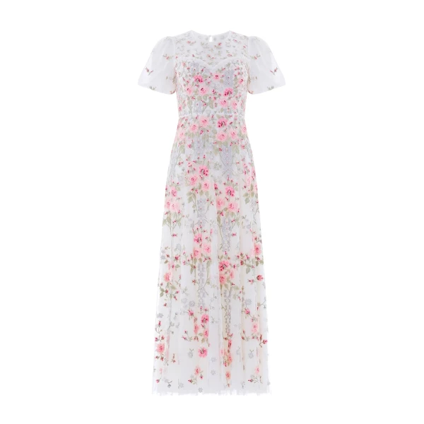Needle & Thread Garden Rose Short Sleeve Ankle Gown