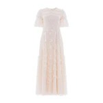 Needle & Thread Gianna Ruffle Short Sleeve Ankle Gown