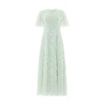 Needle & Thread Gianna Ruffle Short Sleeve Ankle Gown