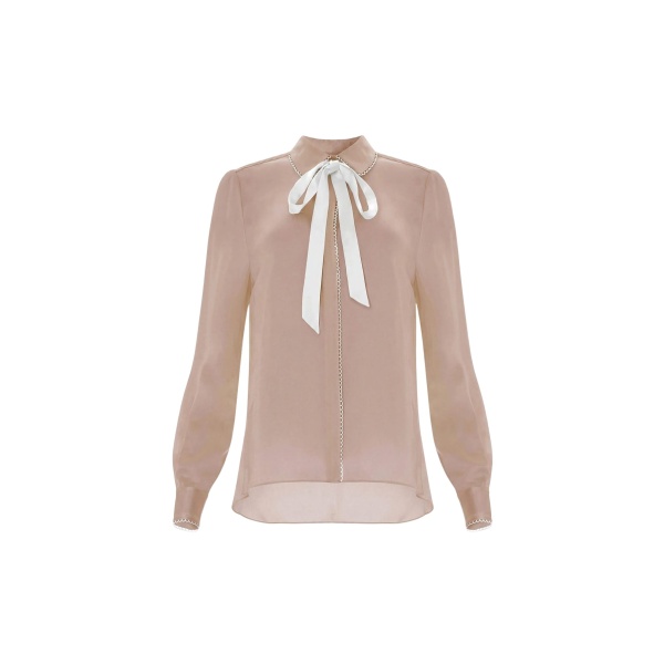 Needle & Thread Lace Trim Bow Shirt
