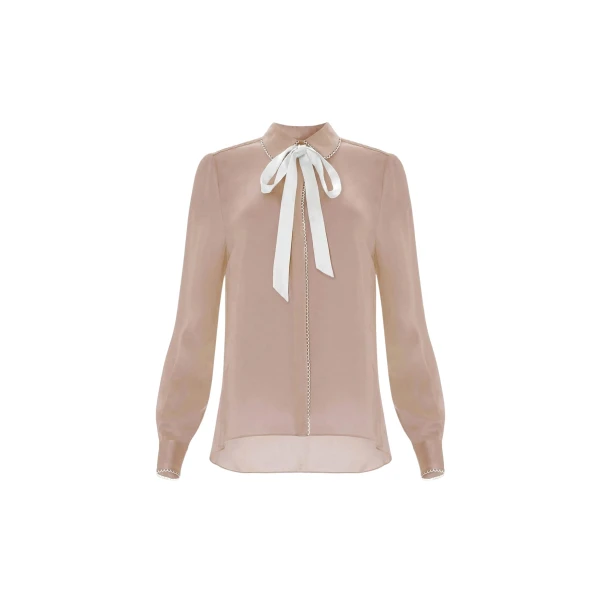 Needle & Thread Lace Trim Bow Shirt