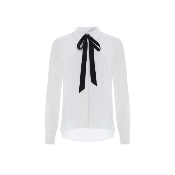 Needle & Thread Lace Trim Bow Shirt