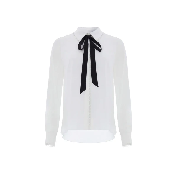 Needle & Thread Lace Trim Bow Shirt